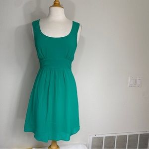 3/$25 Forever 21 Teal Strappy Flowy Fit & Flare Mini Dress Size Small Coastal